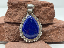 Load image into Gallery viewer, Large Lapis Lazuli Pendant by Navajo Robert Shakey