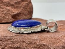 Load image into Gallery viewer, Large Lapis Lazuli Pendant by Navajo Robert Shakey
