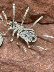 Sterling Silver Spider Pin Handmade by Navajo Esther Spencer