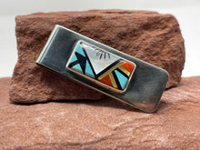 Load image into Gallery viewer, Zuni Inlay Money Clip by Charles and Marlene Booqua