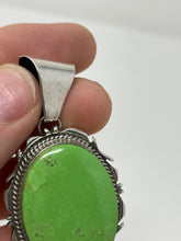 Load image into Gallery viewer, Two Inch Gaspeite Pendant By Navajo Donovan Skeet
