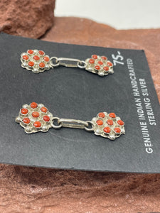 Petite Point Coral Post Earrings by Zuni Delores Peina