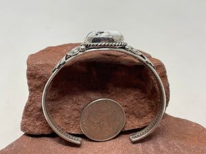 White Buffalo 6.5 Inch Bracelet by Navajo Mary Ann Spencer