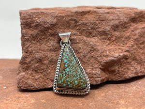 1.25 Sonoran Blue Turquoise Pendant by Kewa Isaiah Chavez