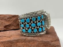 Load image into Gallery viewer, 30-Stone Turquoise Watch Cuff by Navajo Jerry Cowboy