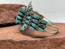 Load image into Gallery viewer, Turquoise Cluster Watch Cuff by Larry Moses Begay