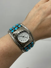 Load image into Gallery viewer, 30-Stone Turquoise Watch Cuff by Navajo Jerry Cowboy