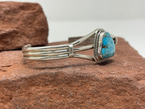 Apache Blue Turquoise Bracelet by Navajo Lester Jackson