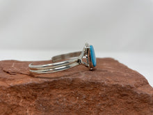 Load image into Gallery viewer, Morenci Turquoise Bracelet Handmade by Navajo Arkie Nelson