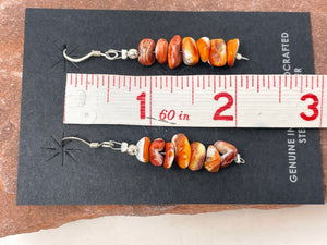 2 Inch Spiny Oyster Bead Dangle Hook Earrings