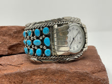 Load image into Gallery viewer, 30-Stone Turquoise Watch Cuff by Navajo Jerry Cowboy