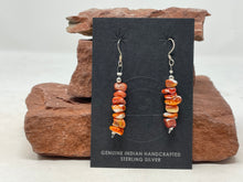Load image into Gallery viewer, 2 Inch Spiny Oyster Bead Dangle Hook Earrings