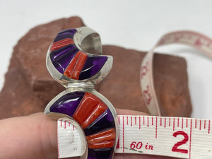 Tadpole Inlay Bracelet by Navajo Larry Castillo