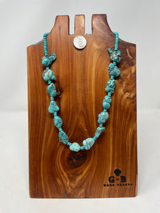 24 Inch Turquoise Beaded Necklace made by High Desert Turquoise