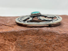 Load image into Gallery viewer, 2 Inch Turquoise Knifewing PIN/pendant by Navajo Martha Cayatinetto