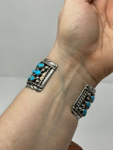Load image into Gallery viewer, 30-Stone Turquoise Watch Cuff by Navajo Jerry Cowboy