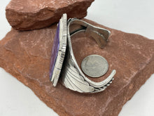 Load image into Gallery viewer, Large Stone Charoite Bracelet by Navajo Gilbert Adakai