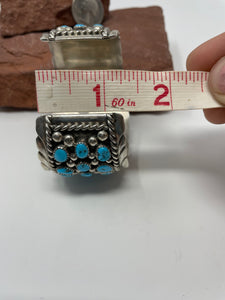 30-Stone Turquoise Watch Cuff by Navajo Jerry Cowboy