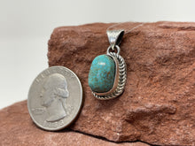 Load image into Gallery viewer, Spiderweb Blue Sonoran Turquoise Pendant by Kewa Artist Isaiah Chavez